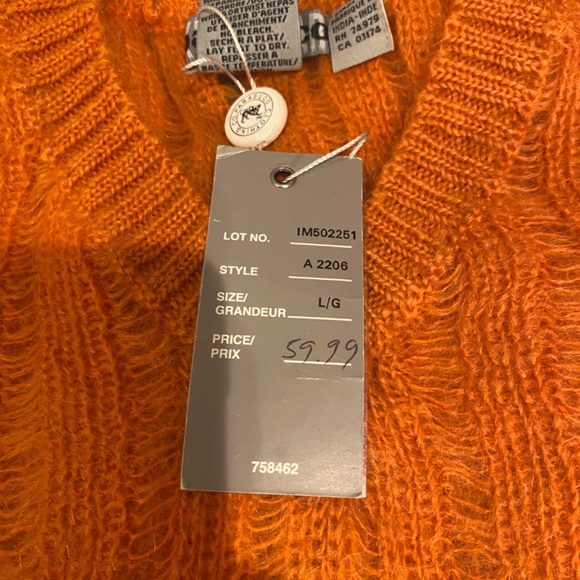 Ladies Parasuco Premium V neck Mohair Blend Sweater Sz L - Picture 10 of 10